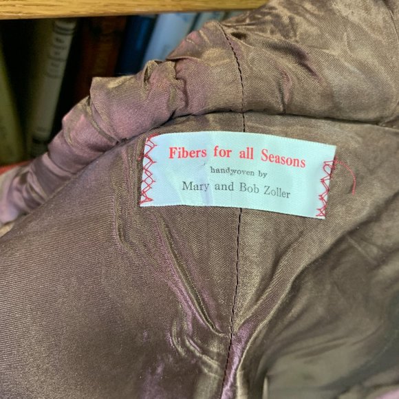 Vtg One of a Kind handwoven Fibers for All Seasons hooded blanket poncho, Zoller - Picture 13 of 15